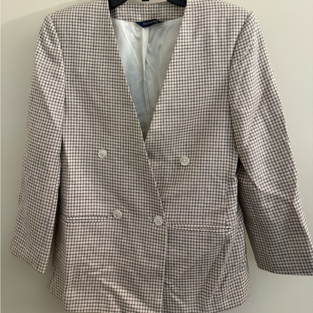 Burberry Vintage Spring Plaid Blazer
